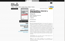 captura de la web synusia.cc en la venta del llibre Tecnopolítica, Internet y R-Evoluciones 