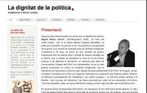 Web La Dignitat de la Política - Homenatge a Miguel Núñez